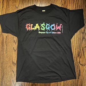 Vintage 1990 Glasgow T Shirt Single Stitch